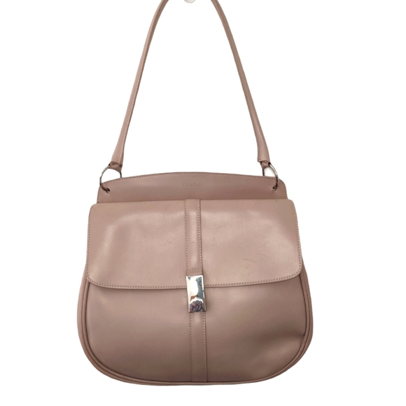 Furla Vintage Top Handle Purse Mauve Light Pink - Picture 3 of 14